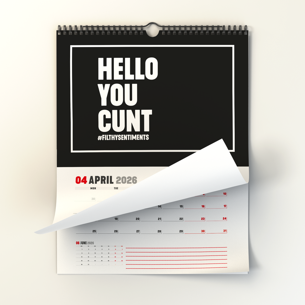 2026 Black Filthy Sentiments Wall Calendar #5 image